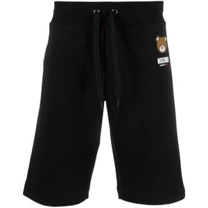 Moschino, Zwarte shorts Zwart, Heren, Maat:S
