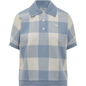 Woolrich, Geruite Polo Blauw, Dames, Maat:M