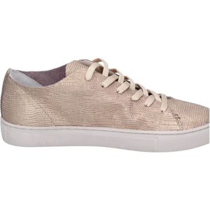 Crime London, Schoenen, Dames, Beige, 37 EU, Leren Exotic Sneakers voor Vrouwen