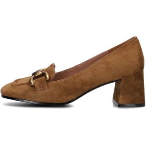 Bibi Lou, Schoenen, Dames, Bruin, 36 EU, Suède, Bruine Suède Pumps met Gouden Detail