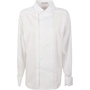 Saint Laurent, Blouses & Shirts, Dames, Wit, M, Katoen, Witte Herenshirt