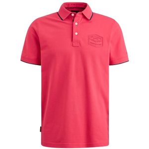 PME Legend, Tops, Heren, Roze, S, Katoen, Stretch Piqué Korte Mouw Polo