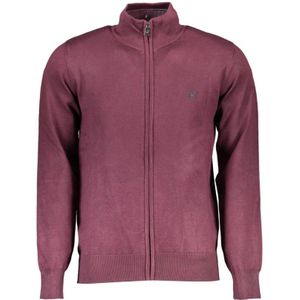 U.s. Polo Assn., Truien, Heren, Rood, XL, Nylon, Rode Geborduurde Rits Cardigan