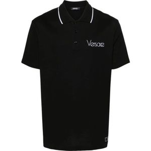 Versace, Tops, Heren, Zwart, 2Xl, Katoen, Polo Shirts