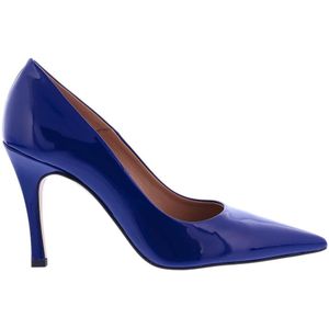 Paris Punk, Dames Lakleren Pump Blauw Paars, Dames, Maat:36 EU