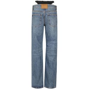 Alexander Wang, Jeans, Dames, Blauw, W26, Katoen, Ontspannen Mid Rise Jeans