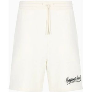 Emporio Armani, Korte broeken, Heren, Wit, XS, Katoen, Vanilla Ice Bermuda Shorts