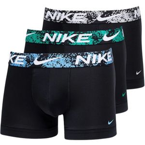 Nike, Zwarte Boxershorts met Decoratieve Elastieken Zwart, Heren, Maat:M