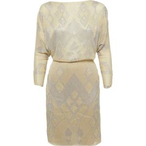 Chloé Pre-owned, Pre-owned Silk dresses Beige, Dames, Maat:M