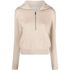 Calvin Klein, Hoodies Beige, Dames, Maat:L