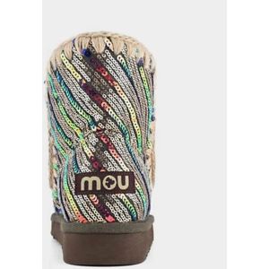 Mou, Schoenen, Dames, Veelkleurig, 36 EU, Pailletten, Gestreepte Sequins/Lurex Mou Laarzen