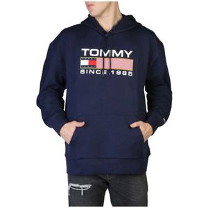 Tommy Hilfiger, Sweatshirts & Hoodies, Heren, Blauw, M, Katoen, Heren Sweatshirt met Lange Mouwen