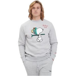 MC2 Saint Barth, Sweatshirts & Hoodies, Heren, Grijs, S, Snoopy Ski