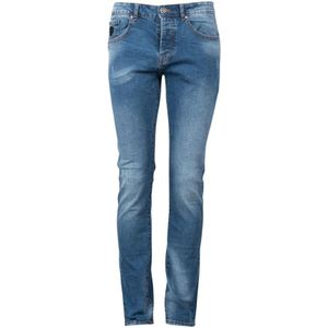 John Richmond, Jeans, Heren, Blauw, W34, Denim, Slim Fit Denim Jeans