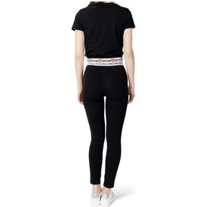 Moschino, Broeken, Dames, Zwart, M, Katoen, Leggings