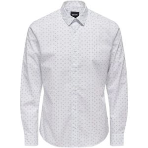 Only & Sons, Overhemden, Heren, Wit, XL, Katoen, Klassieke Witte Overhemd