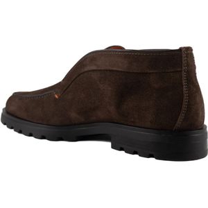 Santoni, Schoenen, Heren, Bruin, 42 EU, Suède, Bruine Suède Leren Herenlaarzen