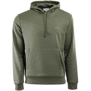 Lacoste, Sweatshirts & Hoodies, Heren, Groen, M, Katoen, Mannen Groene Sweatshirt Sh 9623-316