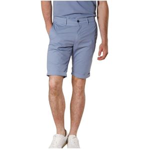 Mason's, Stretch Gabardine Bermuda Shorts - Regular Fit Blauw, Heren, Maat:2XL