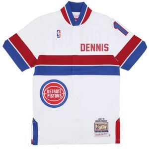 Mitchell & Ness, NBA Shooting Shirt 1988 Dennis Rodman Wit, Heren, Maat:M