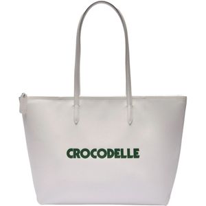 Lacoste, Tassen, Dames, Wit, ONE Size, Tote Bags