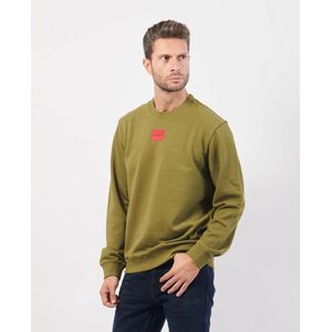 Hugo Boss, Sweatshirts & Hoodies, Heren, Groen, L, Casual Regular Fit French Terry Sweatshirt