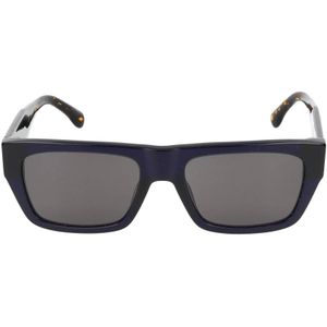 PS By Paul Smith, Paul Smith Zonnebril Pssn 06656 Earl Blauw, Heren, Maat:56 MM