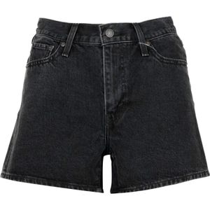 Levi's, Korte broeken, Dames, Zwart, W29, Denim, Vintage High-Waist Denim Shorts