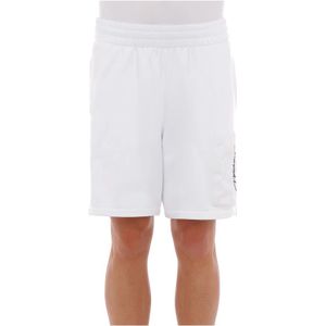 Moschino, Korte broeken, Heren, Wit, S, Katoen, Witte Regular Fit Katoenen Shorts
