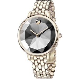Swarovski, Accessoires, Dames, Veelkleurig, ONE Size, Crystal Lake Goud Zwart Horloge