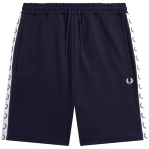 Fred Perry, Taped Tricot Sportshorts Blauw, Heren, Maat:S