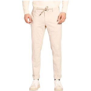 Mason's, Broeken, Heren, Beige, XL, Stretch Gabardine Chino Jogger Broek