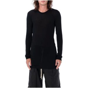 Rick Owens, Klassieke Longsleeve Tee Zwart, Heren, Maat:L