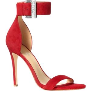 Michael Kors, Schoenen, Dames, Rood, 38 EU, Hoge Hak Trendy Sandalen