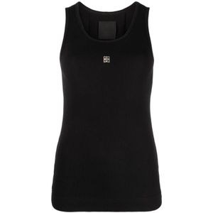 Givenchy, Zwarte T-shirts & Polos voor vrouwen Zwart, Dames, Maat:S