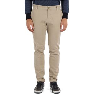 Jeckerson, Broeken, Heren, Beige, W31, Katoen, Slim Fit Chino Broek van Stretchkatoen