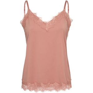 Freequent, Tops, Dames, Roze, S, Polyester, Roze Kant Camisole Top