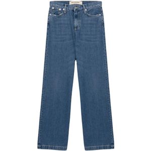 Roy Roger's, Jeans, Dames, Blauw, W26, Denim, Blauwe Denim Palazzo Broek