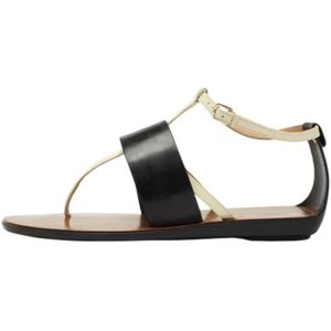 Sergio Rossi Pre-owned, Pre-owned, Dames, Wit, 40 EU, Leer, Pre-owned Leather sandals