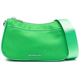 Michael Kors, Tassen, Dames, Groen, ONE Size, Leer, Groene Jet Set Crossbody Tas