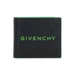 Givenchy, Leren Portemonnee met 4G Patroon en Logo Print Zwart, Heren, Maat:ONE Size