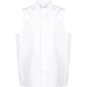 Givenchy, Overhemden, Heren, Wit, 2Xl, Katoen, Witte Katoenen Korte Mouw Shirt voor Heren