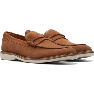 Clarks, Schoenen, Heren, Bruin, 41 EU, Leer, Bruine Loafers voor Mannen