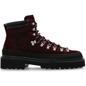 Dsquared2, Schoenen, Heren, Rood, 44 EU, Suède, Suède enkellaarzen