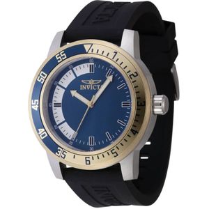 Invicta Watches, Accessoires, Heren, Grijs, ONE Size, Blauwe wijzerplaat quartz horloge - Specialty Collection