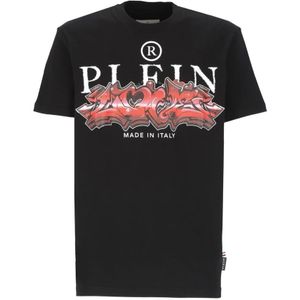 Philipp Plein, T-Shirts Zwart, Heren, Maat:XL