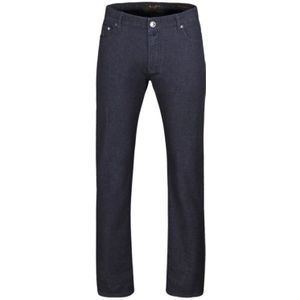 Moorer, Broeken, Heren, Blauw, W33, Regular-Fit 5-Pocket Jeans met Comfortabele Pasvorm