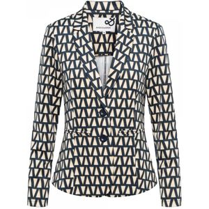 &Co Woman, Polyester Blazer met Paspelzak en 2-Knoopssluiting Veelkleurig, Dames, Maat:3XL