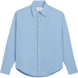 Ami Paris, Overhemden, Dames, Blauw, M, Katoen, Casual Shirts