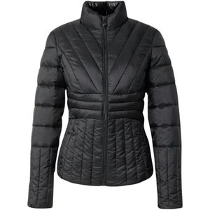 Guess, Jassen, Dames, Zwart, S, Leer, Licht Getailleerde Puffer Jas